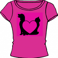 0168-PERRO GATO CORAZON 